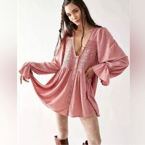 Free People Don’t Call Me Baby Tunic Mini Dress